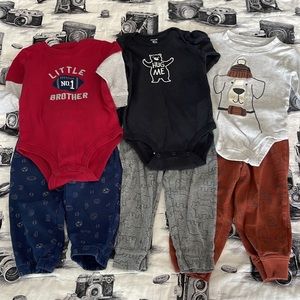 $8 Carter’s Boys 18M Onesie Pant Sets
